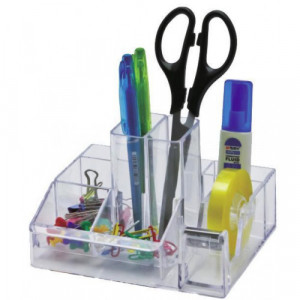Suport plastic pentru accesorii de birou, 148 x 87 mm - Img 2