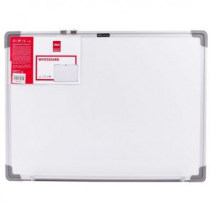 Whiteboard magnetic Deli, 45x60 cm, ramă aluminiu
