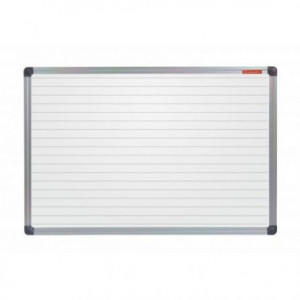 Whiteboard magnetic, liniat, ramă aluminiu, 90x120 cm, Memoboards