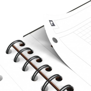 Agendă Oxford Internațional Organiser Book, A4+ 80 file, hârtie Optik 90g/mp, spiră dublă, scribzee, pătrățele, culoare gri7