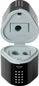 Ascuțitoare triplă Faber-castell Grip 2001, neagră2