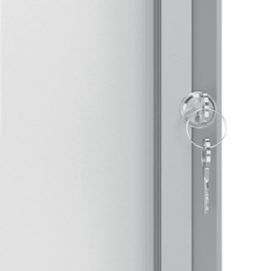 Avizier magnetic NOBO Premium Plus, interior, otel emailat, 4x A4, cu usa si cheie, alb - Img 3