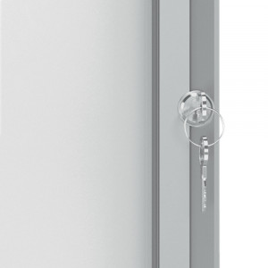 Avizier NOBO Premium Plus, interior, otel emailat, 6x A4, cu usa si cheie, magnetic, alb - Img 2