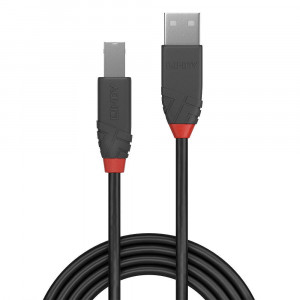 Cablu Lindy 0.2m USB 2.0 Tip A la Tip B - Img 1