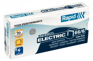 Capse 66/6 Rapid Strong, pentru capsator electric, 2-20 coli, 5000 buc/cutie