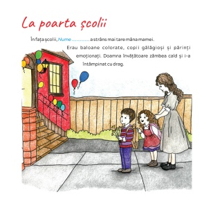 Carte personalizată cu poza și numele băiatului – Prima zi de școală | Poveste și activități de colorat, 20 × 20 cm6