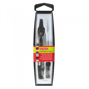 Compas plastic/metalic negru Herlitz