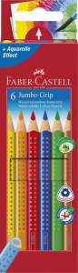 Creioane colorate 6 culori Jumbo Grip Faber-Castell - Img 1