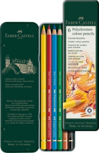 Creioane colorate Faber-castell Polychromos, 6 culori2