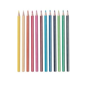 Creioane colorate triunghiulare, mină 2.5 mm, set 12 buc2