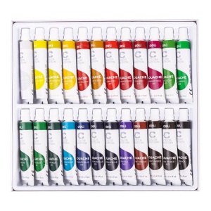 Culori tempera Deli, 24 culorix12ml5