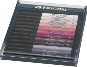 Cutie 12 markere Faber-Castell Pitt Artist Pen, tonurile pielii 