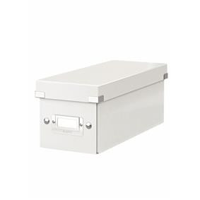 Cutie arhivare CD-uri Leitz Click & Store pentru 30/60 CD-uri, laminată, pliabilă, cu suport etichetă