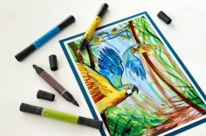 Cutie Pitt Artist Pen Dual marker Faber-Castell Studio Animals, 5 buc5
