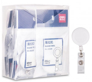 DISPOZITIV CU SNUR RETRACTABIL SET 12 BUCATI 80 CM ALB DELI - Img 2