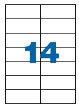 Etichete autoadezive pretăiate A-series, 105x42mm, 14/A4, 100 coli/top