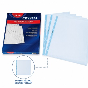 Filă protecție A4 Noki, 90 microni, 100 buc/set, margine albă