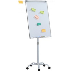 Flipchart magnetic, 100 x 70 cm, cu brațe laterale, cu roțile, Office Products