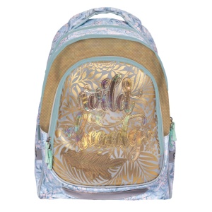 Ghiozdan anatomic light WILD BEAUTY - S-COOL, compartiment laptop, 41x28x21 cm
