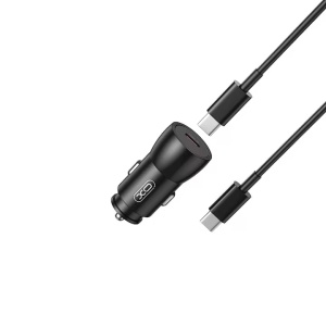 Incarcator auto USB-C si cablu USB-C / USB-C 25W xo CC57 - Img 2