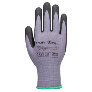 Mănuși de protecție Portwest AB351 DERMIFLEX ESSENTIAL, impregnate în nitril, Gri/Negru (Set 12 perechi)2