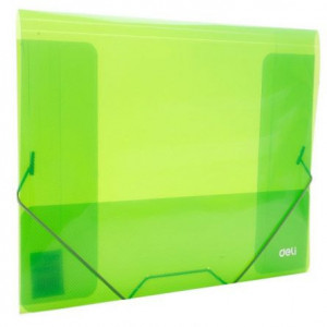 Mapa plastic cu elastic pe colțuri Deli A4 culori translucide 0.45mm