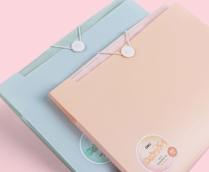 Mapa plastic cu elastic și 7 separatoare Deli Macarons A4 culori pastel