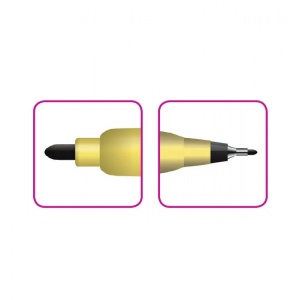 Marker permanent Grand CD-051 160-1878, vârf rotund, 0.8mm / 3.8mm, 2 capete, negru2