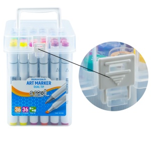 Markere cu 2 capete S-COOL, 6mm-3mm, 36 cul/set6