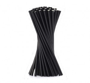 Paie negre drepte BIO, 25 cm, 150 bucati