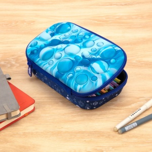 Penar cu fermoar ZIPIT Bubble Top Storage Box - Blue Space7