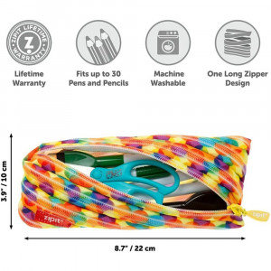 Penar cu fermoar, ZIPIT Colorz - multicolor flori mari - Img 2