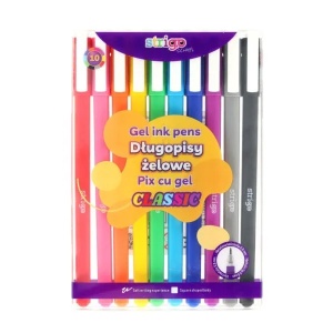 Pix cu gel Strigo Classic, 0.8mm, 10 culori/set