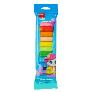 Plastilină Deli Polybag, set 12 culori