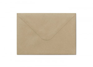 Plic B6 gumat (125x176mm), bej închis nature, 120g/mp