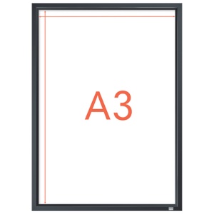 Ramă pentru perete, aluminiu, cu clip, A3, grafit, NOBO Impression Pro5