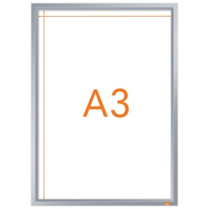 Rama pentru perete, aluminiu, cu clip, A3, gri, NOBO Impression Pro