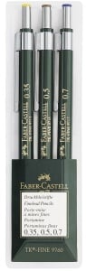 Set 3 creioane mecanice Faber-Castell Tk-Fine