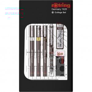 Set 3 Tragator cu Tus Rotring Isograph College 0.25 / 0.35 / 0.5 - Img 1