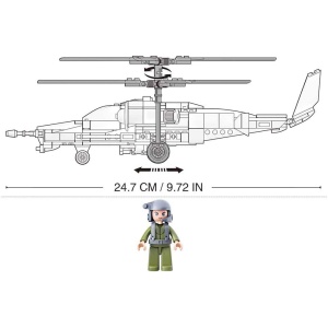 Set de constructie Machete, 333 piese, Elicopter de atac - Sluban5