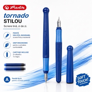 Stilou Herlitz Tornado, peniță L, blister