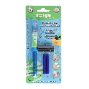 Stilou Strigo cerneală cu ștergere + 2 rezerve + dispozitiv curățare, în blister, Cosmos