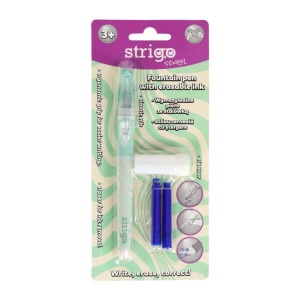 Stilou Strigo Waves cerneală cu ștergere + 2 rezerve + dispozitiv curățare, în blister