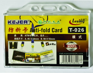 Suport card orizontal, anti-alunecare, plastic, 85x54 mm, transparent 5/set