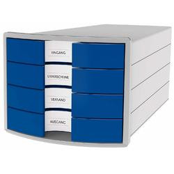 Suport documente plastic HAN Impuls 2.0 cu 4 sertare A4, etichete incluse, picioare antiderapante.