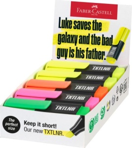 Textmarker Mini superfluorescent Faber-Castell, culori asortate