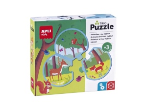 Trio Puzzle Animalele și habitatele lor, 24 piese