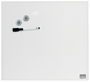 Whiteboard magnetic, 45x45 cm, sticlă, +Accesorii, NOBO