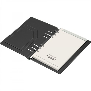Agendă nedatată Precision Odesa Green, A5, 290 pagini, 80 g/mp, 6 inele6