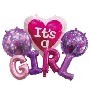 Balon folie aluminiu, It's a girl2